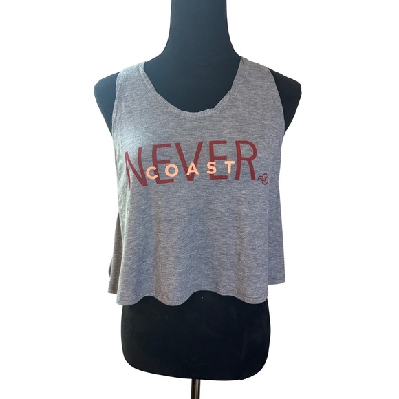 lululemon athletica Tops - Lululemon Cropped Tank Top‎ Racerback Never Coast Athletic Gray Size 8